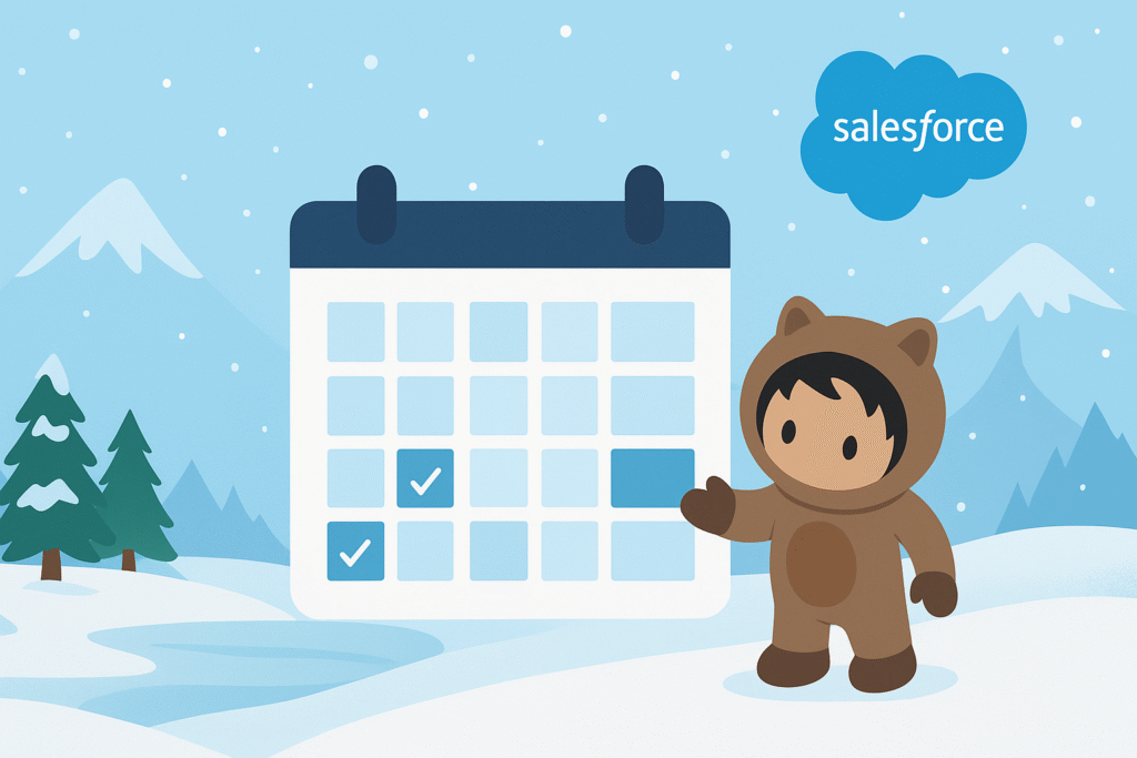 Salesforce Winter '26 release date: Sept 20, Oct 4 & Oct 11, 2025 1 Salesforce Winter '26 release date: Sept 20, Oct 4 & Oct 11, 2025