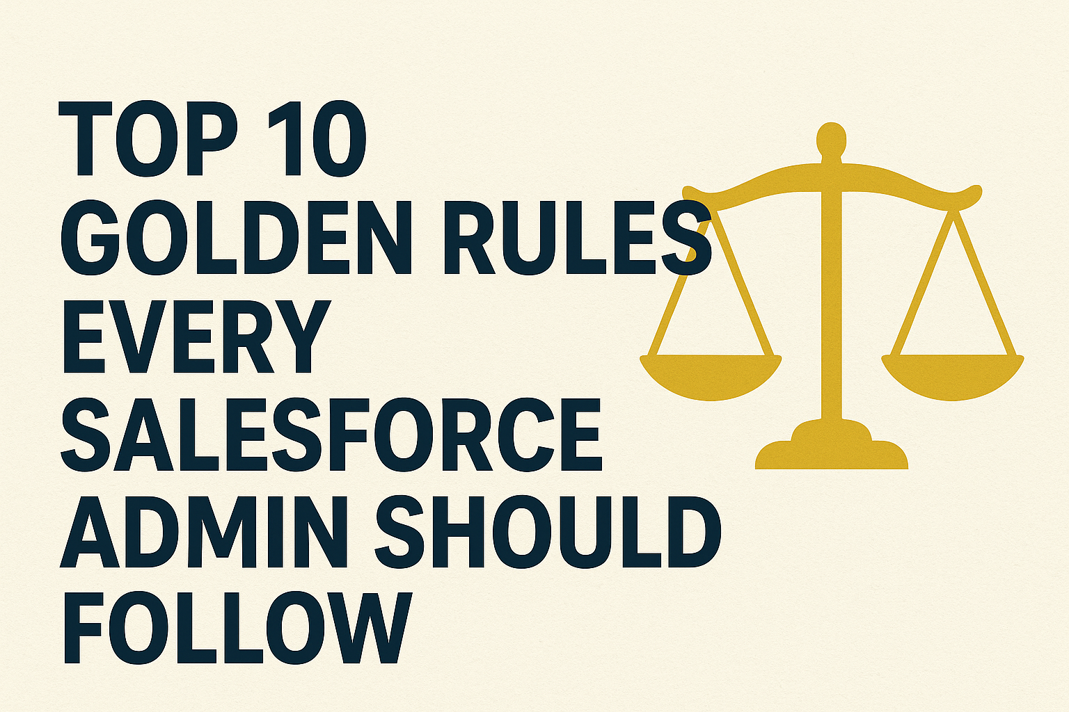 Top 10 Golden Rules Every Salesforce Admin Should Follow