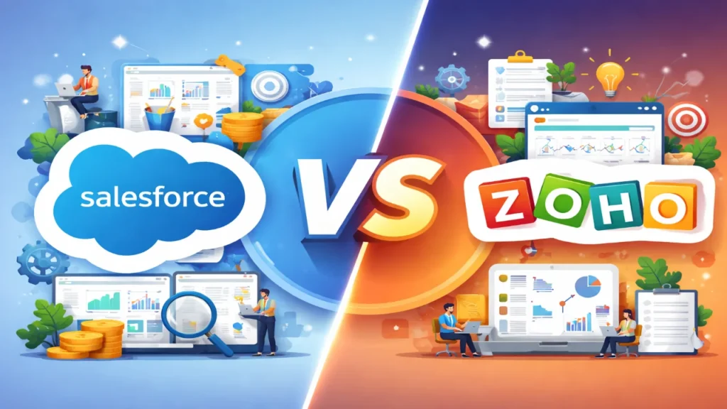 Salesforce vs Zoho CRM: Features, Pricing & Use Cases 1 Salesforce vs Zoho CRM Features, Pricing & Use Cases