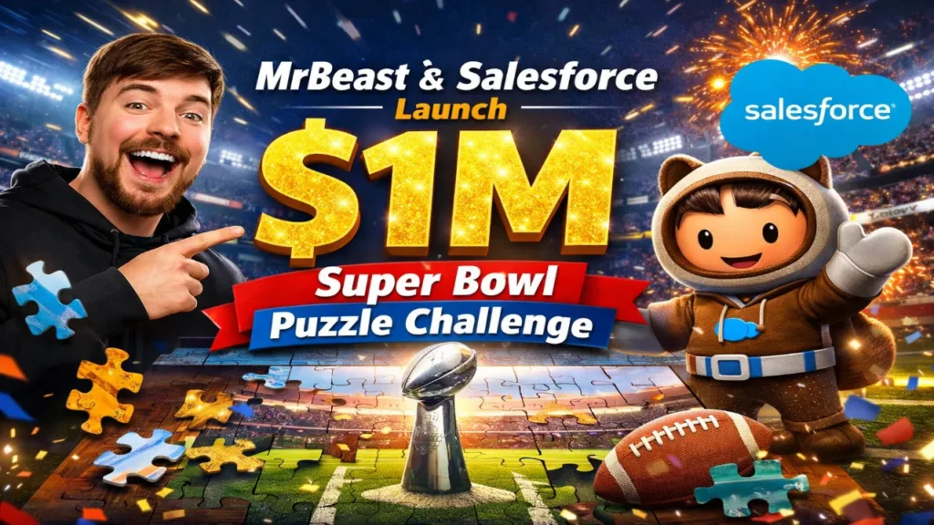 MrBeast and Salesforce launch $1M Super Bowl puzzle challenge