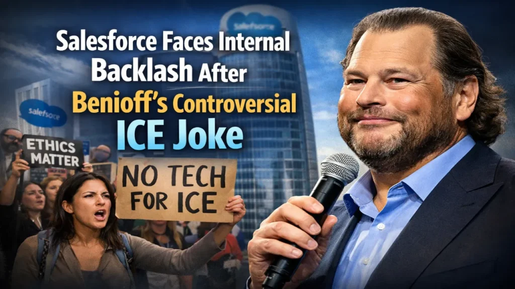 Salesforce Faces Internal Backlash After Benioff's Controversial ICE Joke