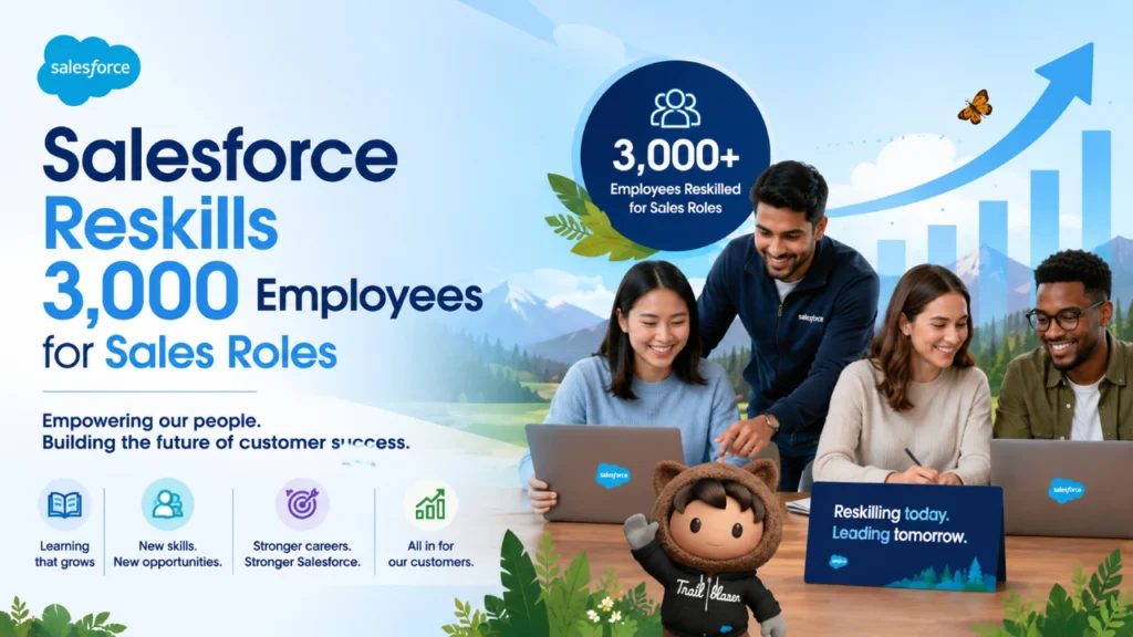 Salesforce reskills 3000 employees for sales roles 1 Salesforce reskills 3000 employees for sales roles