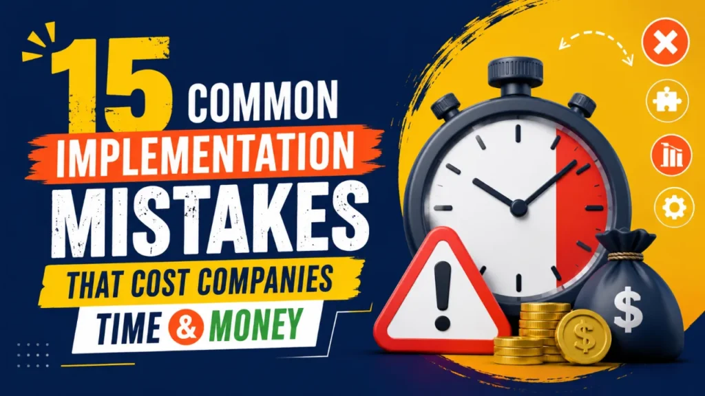 15 Common Implementation Mistakes That Cost Companies Time & Money