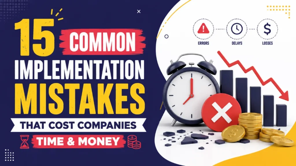 15 Common Implementation Mistakes That Cost Companies Time & Money