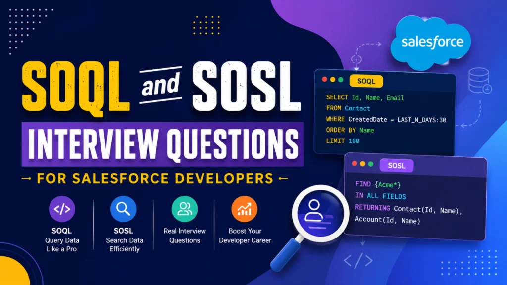 SOQL and SOSL Interview Questions for Salesforce Developers 1 SOQL and SOSL Interview Questions for Salesforce Developers