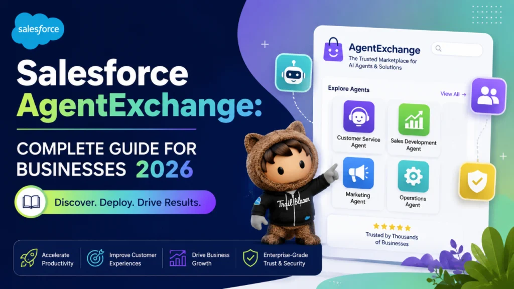 Salesforce AgentExchange: Complete Guide for Businesses 2026 1 Salesforce AgentExchange Complete Guide for Businesses 2026