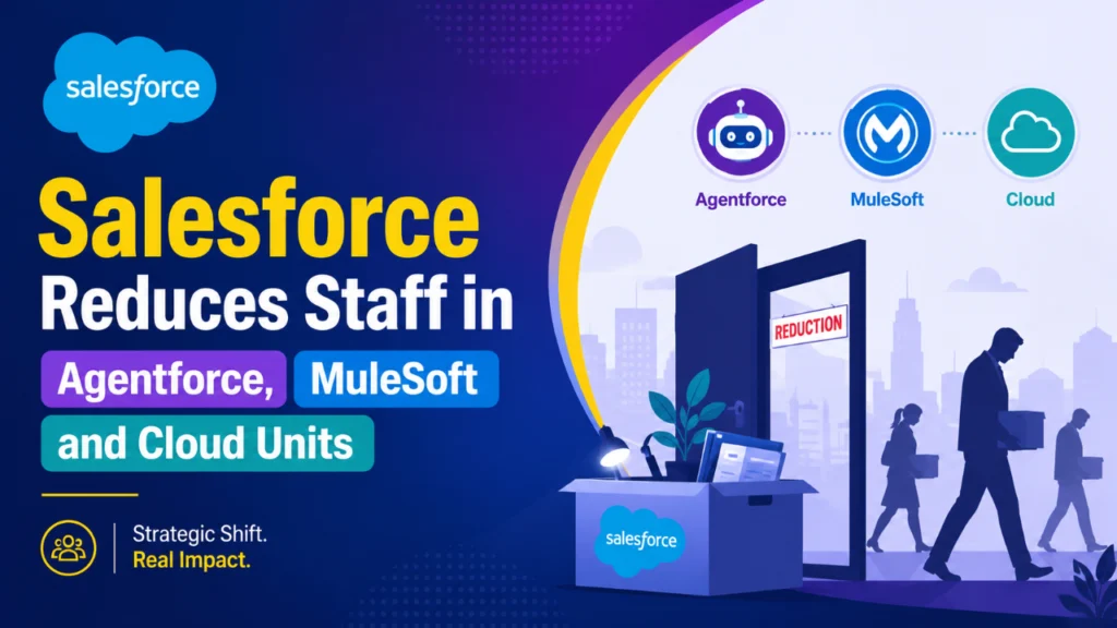 Salesforce reduces staff in Agentforce, Mulesoft and Cloud units